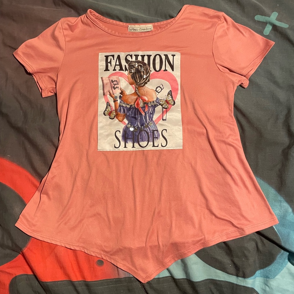 Pink Fashion Graphic Tee for Kids